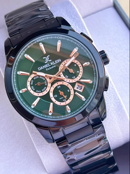 Daniel Klein Çelik Kordon Kronometreli Kadran Tasarımı 3 Atm Suya Dayanıklı Erkek Kol Saati 14031.5 - Resim 6