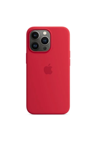 Apple MagSafe özellikli Silikon Kılıf (iPhone 13 Pro) - (PRODUCT) RED