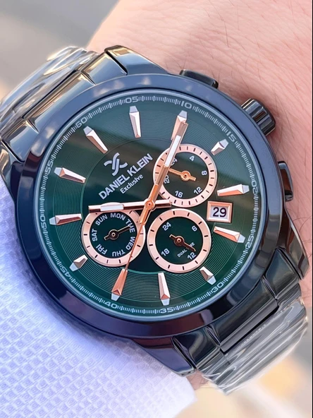 Daniel Klein Çelik Kordon Kronometreli Kadran Tasarımı 3 Atm Suya Dayanıklı Erkek Kol Saati 14031.5 ürün görseli