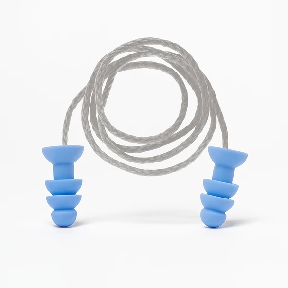 Yıkanabilir Kulak Tıkacı 23 dB İpli Su Geçirmez, Gürültü Önleyici Yüzme Uyku Seyahat İçin Tıkaç - Resim 4