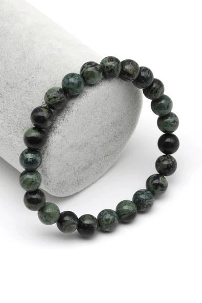 Kanbaba Jasper Doğal Taş Bileklik 8 mm Küre Kesim ürün görseli
