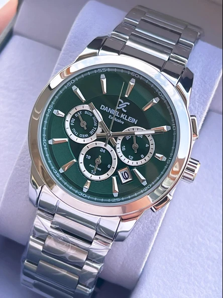 Daniel Klein Çelik Kordon Kronometreli Kadran Tasarımı 3 Atm Suya Dayanıklı Erkek Kol Saati 14031.7 - Resim 6