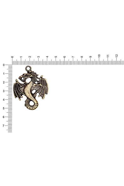 EJDERHA FİGÜRÜ İLE İLGİLİ METAL AKSESUARLAR VE KOLYE UÇLARI - Resim 3