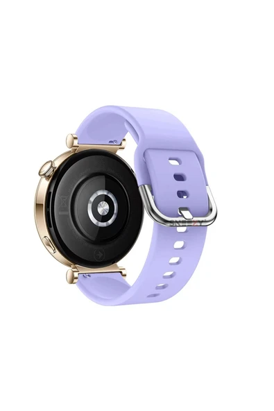 Huawei Watch Gt3 42mm Ile Uyumlu 20mm Purelux Soft Tokalı Silikon Kordon Dayanıklı Spor Stil  Lavanta - Resim 2
