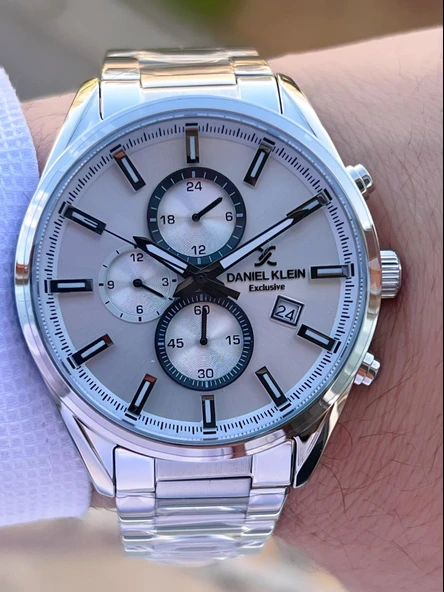 Daniel Klein Çelik Kordon Kronometreli Kadran Tasarımı 3 Atm Suya Dayanıklı Erkek Kol Saati 10582.9 - Resim 3