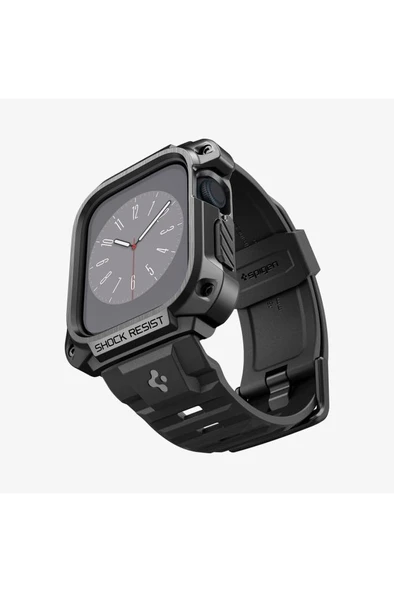 Spigen Apple Watch (45mm) Kılıf, Spigen Tough Armor Pro Metal Black Outlet - 4