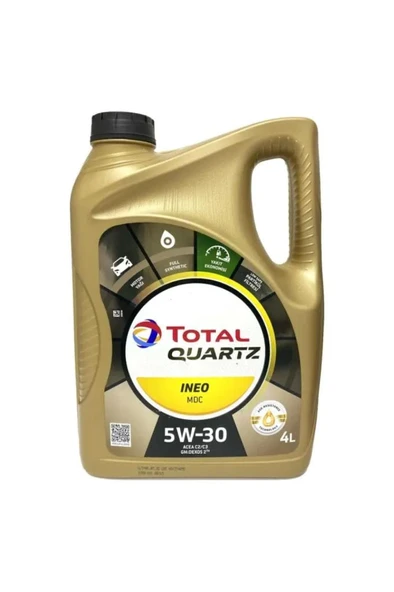 TOTAL QUARTZ MDC 5W30 DDFF SENTETİK MOTOR YAĞI 4L Acea:C2/C3 GM:DEXOS2 PSA Onaylı