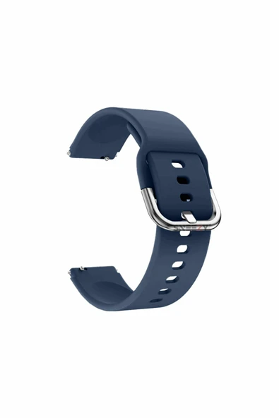 Huawei Watch Gt2 42mm Ile Uyumlu 20mm Purelux Soft Tokalı Silikon Kordon Dayanıklı Spor Stil  Lacivert - 4