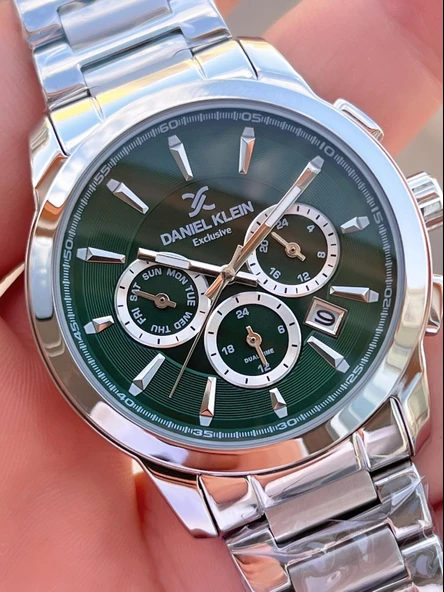 Daniel Klein Çelik Kordon Kronometreli Kadran Tasarımı 3 Atm Suya Dayanıklı Erkek Kol Saati 14031.7 - Resim 4