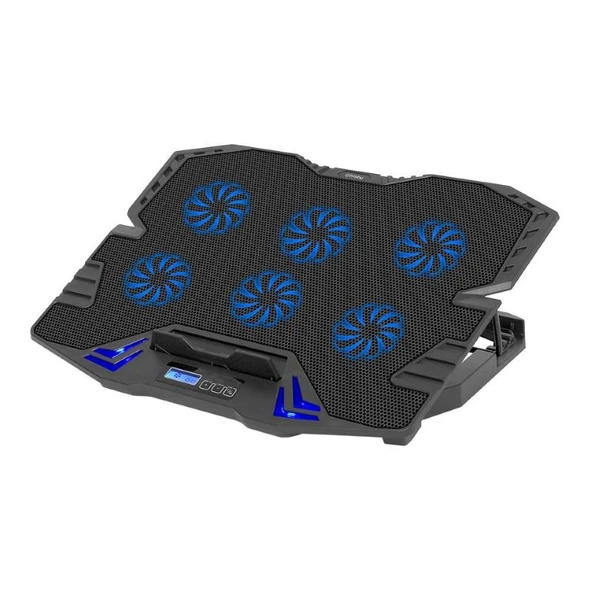 Frisby FNC-5235ST GS6 Standlı Notebook Soğutucu (6xFan) LCD Kontrol Panel, Metal Izgara