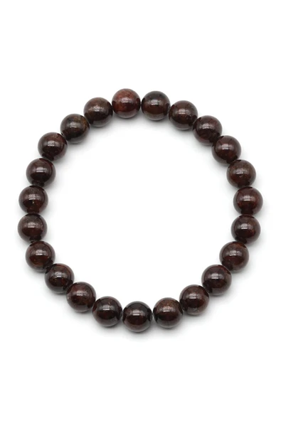 Garnet Doğal Taş Bileklik 8 mm Küre Kesim - Resim 2