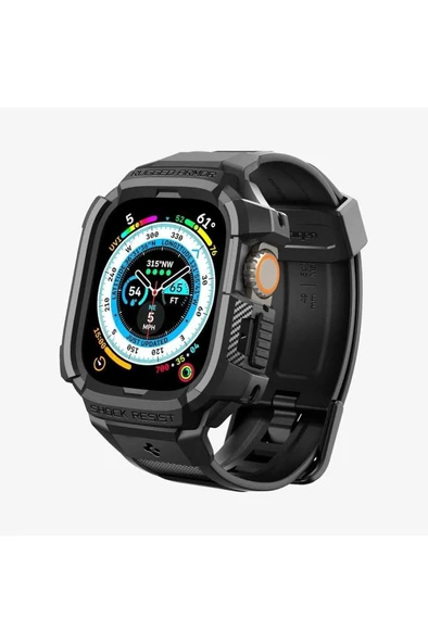 Spigen Apple Watch 49mm (Ultra 2/1) Kılıf & Kordon Kayış Rugged Armor Pro Outlet - 2