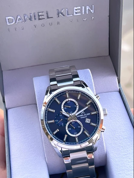 Daniel Klein Çelik Kordon Kronometreli Kadran Tasarımı 3 Atm Suya Dayanıklı Erkek Kol Saati 10582.2 - Resim 6