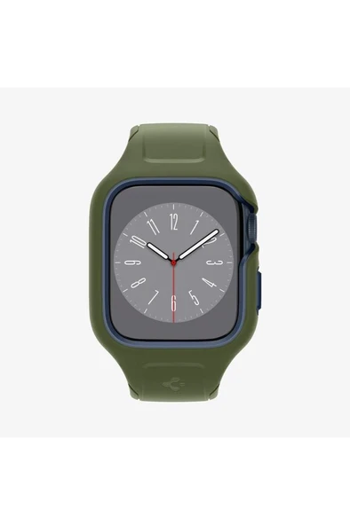Spigen Apple Watch 45mm (Seri 9/8/7) Kılıf & Kordon Kayış Liquid Air Pro Moss Green Outlet