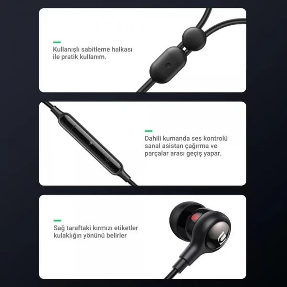 Ugreen 3.5mm Mikrofonlu Kulakiçi Kablolu Kulaklık - 4