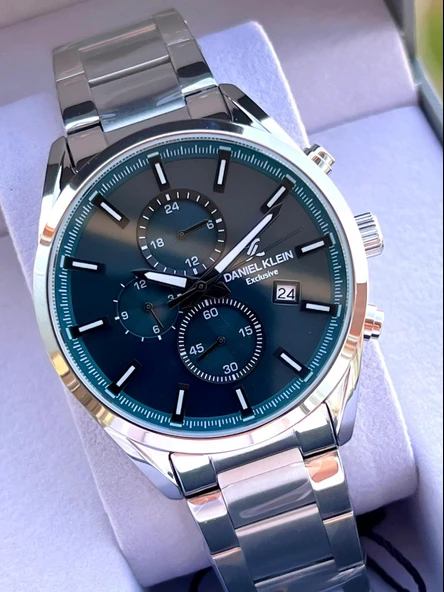 Daniel Klein Çelik Kordon Kronometreli Kadran Tasarımı 3 Atm Suya Dayanıklı Erkek Kol Saati 10582.6 - Resim 6