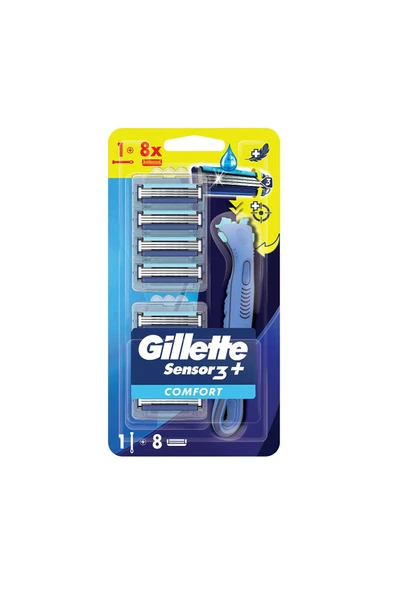 Gillette Sensor3+ Comfort 8'li Yedek Bıçağı Başlıklı Tıraş Makinesi - 2