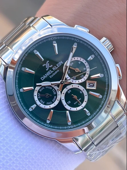 Daniel Klein Çelik Kordon Kronometreli Kadran Tasarımı 3 Atm Suya Dayanıklı Erkek Kol Saati 14031.7 ürün görseli