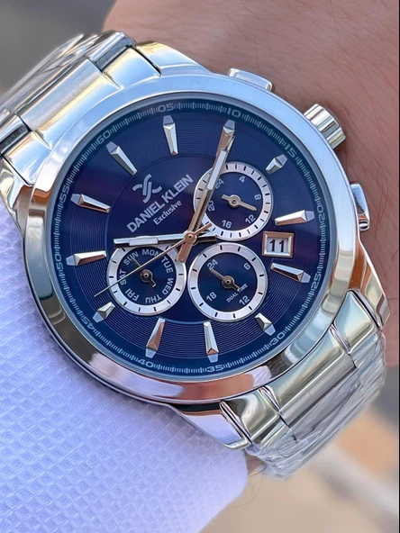 Daniel Klein Çelik Kordon Kronometreli Kadran Tasarımı 3 Atm Suya Dayanıklı Erkek Kol Saati 14031.3 ürün görseli