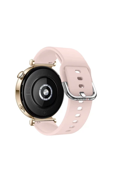 Huawei Watch Gt3 42mm Ile Uyumlu 20mm Purelux Soft Tokalı Silikon Kordon Dayanıklı Spor Stil  Pudra - Resim 2
