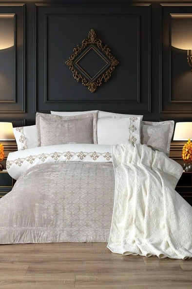 Opal 10 Parça Battaniyeli Çeyiz Seti Krem ürün görseli