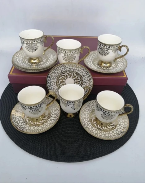ŞNR 101881 Kahve Fincanı Eliza 6'Lı