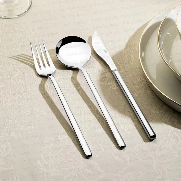 Nehir Sofia Sade 12 Kişilik 72 Parça Çatal Kaşık Bıçak Takımı - 2