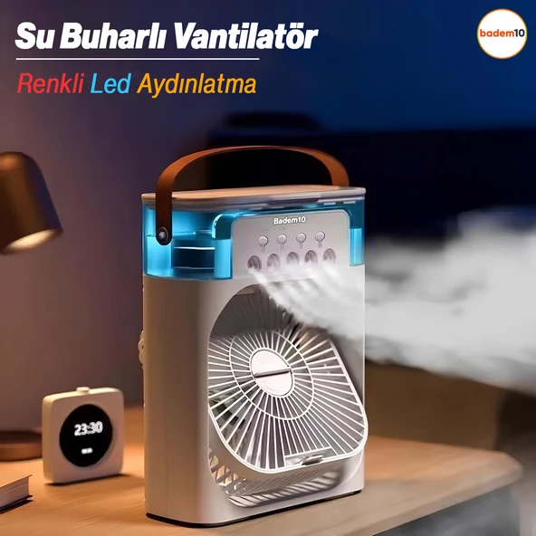 Kablolu Vantilatör Masaüstü Süper Sessiz Fan Su Püskürtmeli Mini El Hava Serinletici Nemlendirici