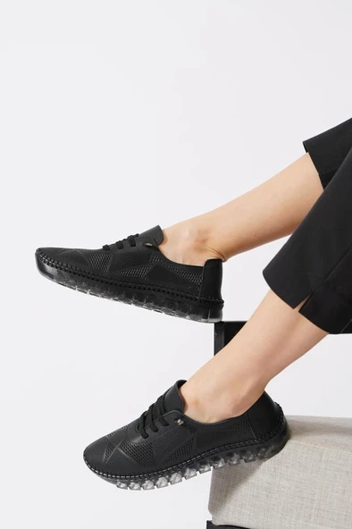 Papuçcity 03194 Ortopedik Kadın Günlük Deri Ayakkabı