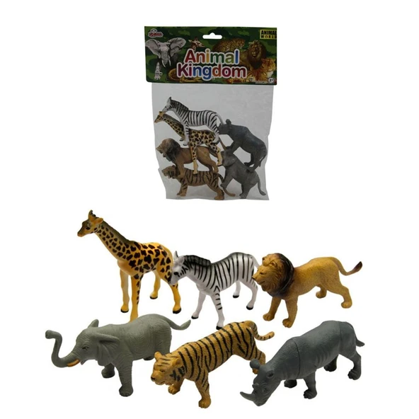 6 Parça 12 cm.  Vahşi Hayvan Seti