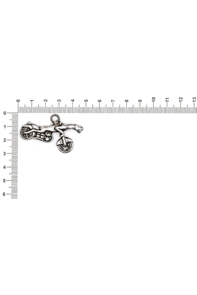 MOTORBİSİKLET FİGÜRÜ İLE İLGİLİ METAL AKSESUARLAR VE KOLYE UÇLARI - Resim 4