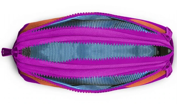 Coral High Kız Çocuk Üç Gözlü Bordo Kalem Çantası - Resim 3