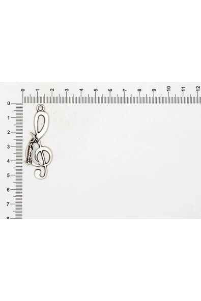 MÜZİK NOTASI FİGÜRÜ İLE İLGİLİ METAL AKSESUARLAR VE KOLYE UÇLARI - Resim 6