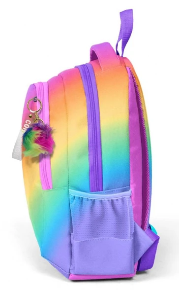 Coral High Üç Gözlü Kız Çocuk Sarı Mavi Mor Renk Geçişli İlkokul ve Ortaokul Sırt Çantası - Resim 4