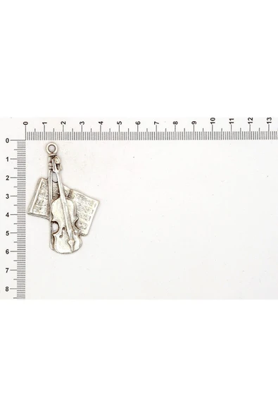 MÜZİK ALETİ FİGÜRÜ İLE İLGİLİ METAL AKSESUARLAR VE KOLYE UÇLARI - Resim 9