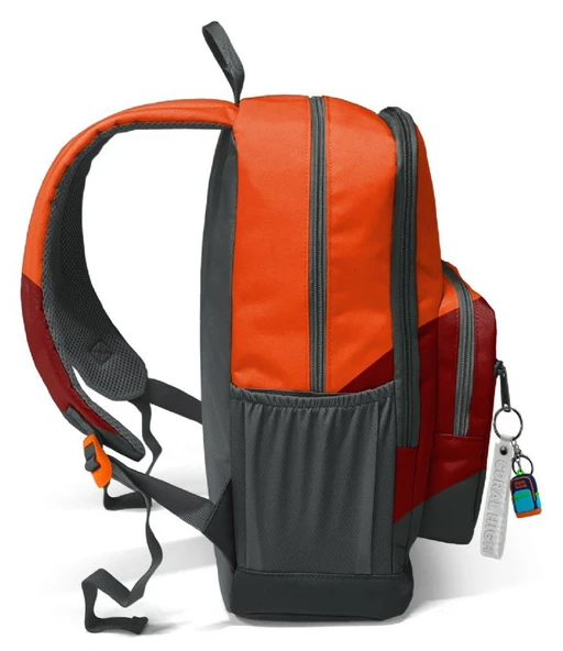 Coral High İlkokul ve Ortaokul Sırt Çantası - Erkek Çocuk, Turuncu Bordo Gri Renkli, Dört Bölmeli - Resim 4