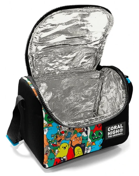 Coral High Erkek Çocuk İlkokul Beslenme Çantası, Siyah Hayaletler, Isı Yalıtımlı - Resim 4
