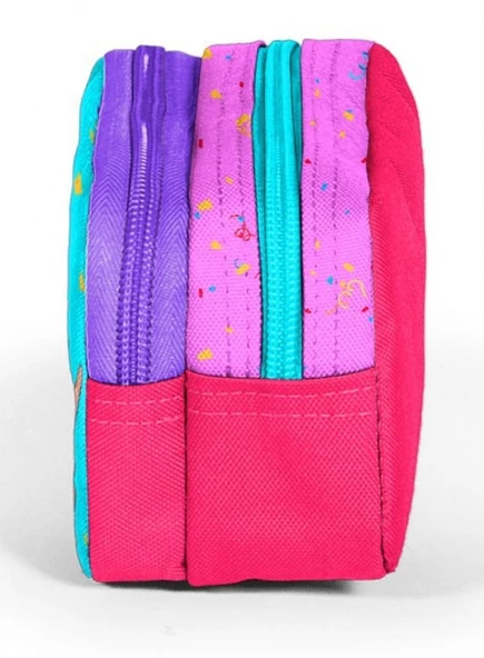 Coral High Kız Çocuk Turkuaz/Pembe K-Pop Baskılı Okul Kalemliği - Resim 2