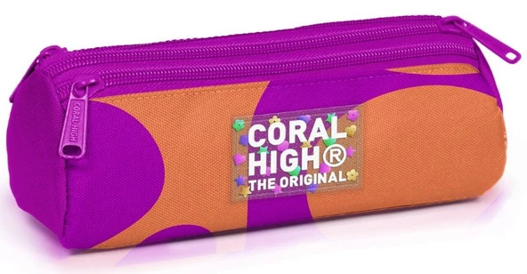 Coral High Kız Çocuk Üç Gözlü Bordo Kalem Çantası