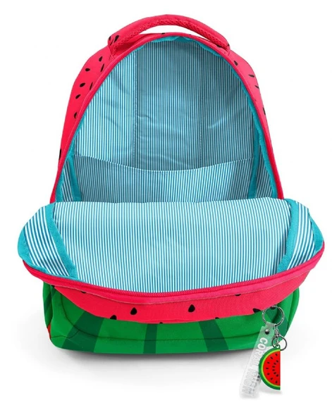 Coral High Üç Gözlü Erkek Çocuk Kırmızı Yeşil İlkokul ve Ortaokul Sırt Çantası - Resim 3