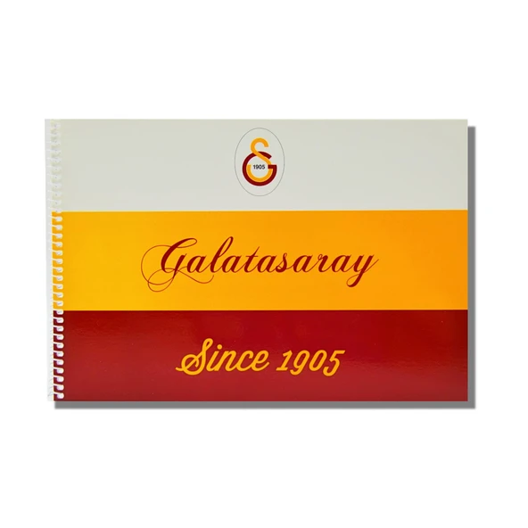Galatasaray 17x24 15 Yaprak Karton Kapak Spiralli Resim Defteri 3 Adet - 3