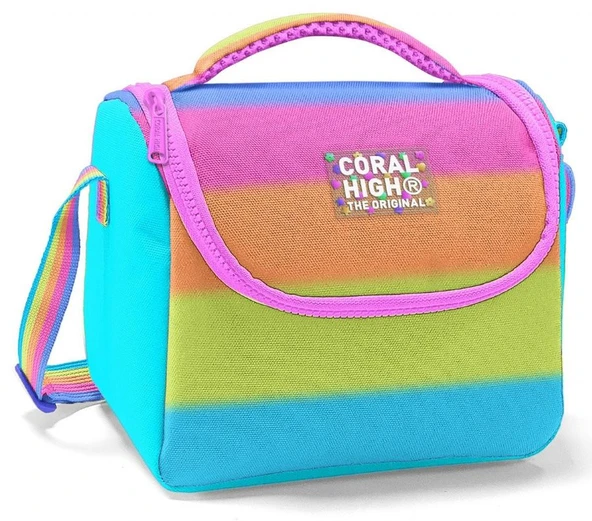 Coral High Kız Çocuk Beslenme Çantası - Thermo - Pembe Turuncu Renk Geçişli