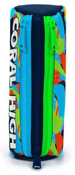 Coral High Mavi Yeşil Erkek Çocuk Üç Bölmeli Okul Kalemliği - Resim 2