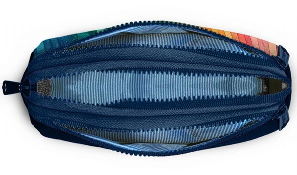 Coral High Mavi Turuncu Renk Geçişli Erkek Çocuk Üç Bölmeli Kalem Çantası - Resim 3