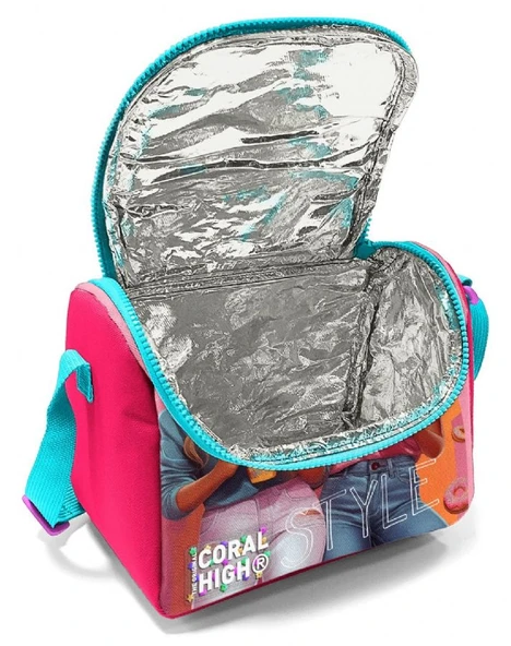 Coral High Kız Çocuk Termoslu Beslenme Çantası - Pembe Kırmızı Fashion Girl, Kız Çocuk - Resim 4