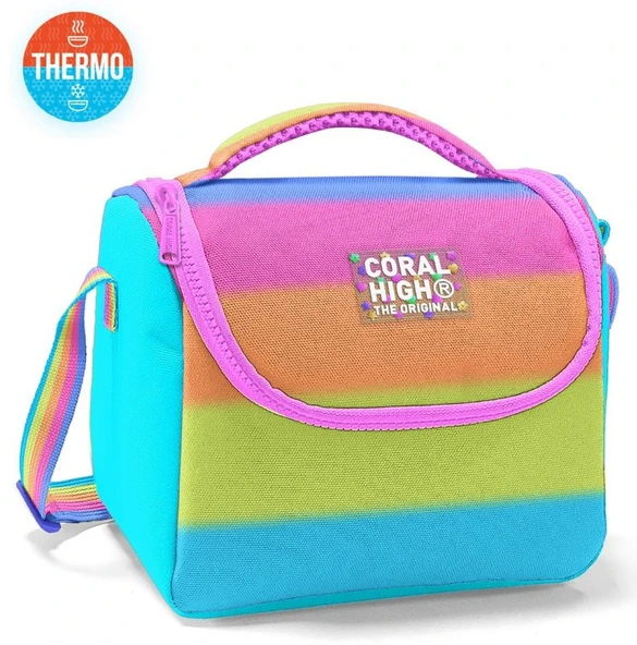 Coral High Kız Çocuk Beslenme Çantası - Thermo - Pembe Turuncu Renk Geçişli - 2