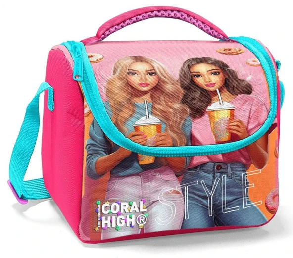 Coral High Kız Çocuk Termoslu Beslenme Çantası - Pembe Kırmızı Fashion Girl, Kız Çocuk ürün görseli