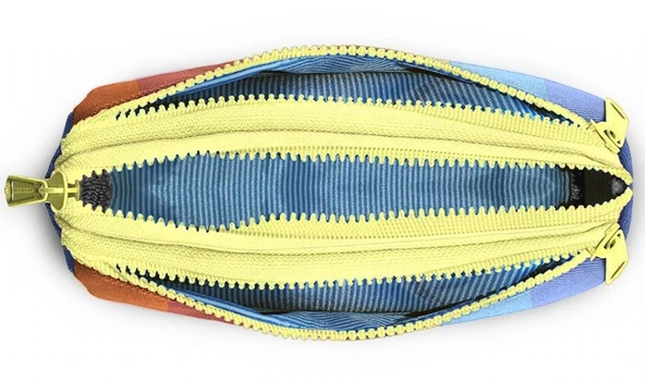 Coral High Kız Çocuk Üç Gözlü Turuncu-Sarı Renk Geçişli İlkokul ve Ortaokul Kalemliği - Resim 3