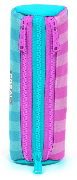 Coral High Pembe Turkuaz Renk Geçişli Kız Çocuk Üç Gözlü İlkokul ve Ortaokul Okul Kalemliği - 2