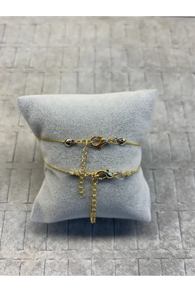 moda tasarım doğal taşlı nazar boncuklu kombin bilekliği - 2